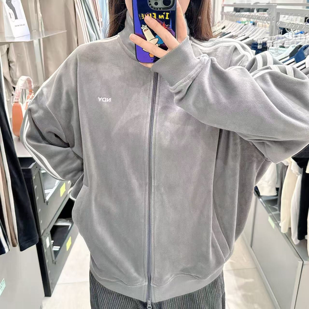 韓國 Nerdy Uni Velour Track Top【NY077】