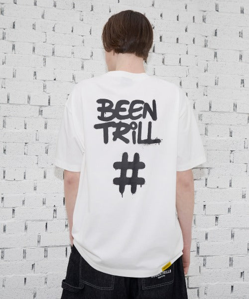 韓國 Beentrill Spray Hashtag T-Shirt【BL013】