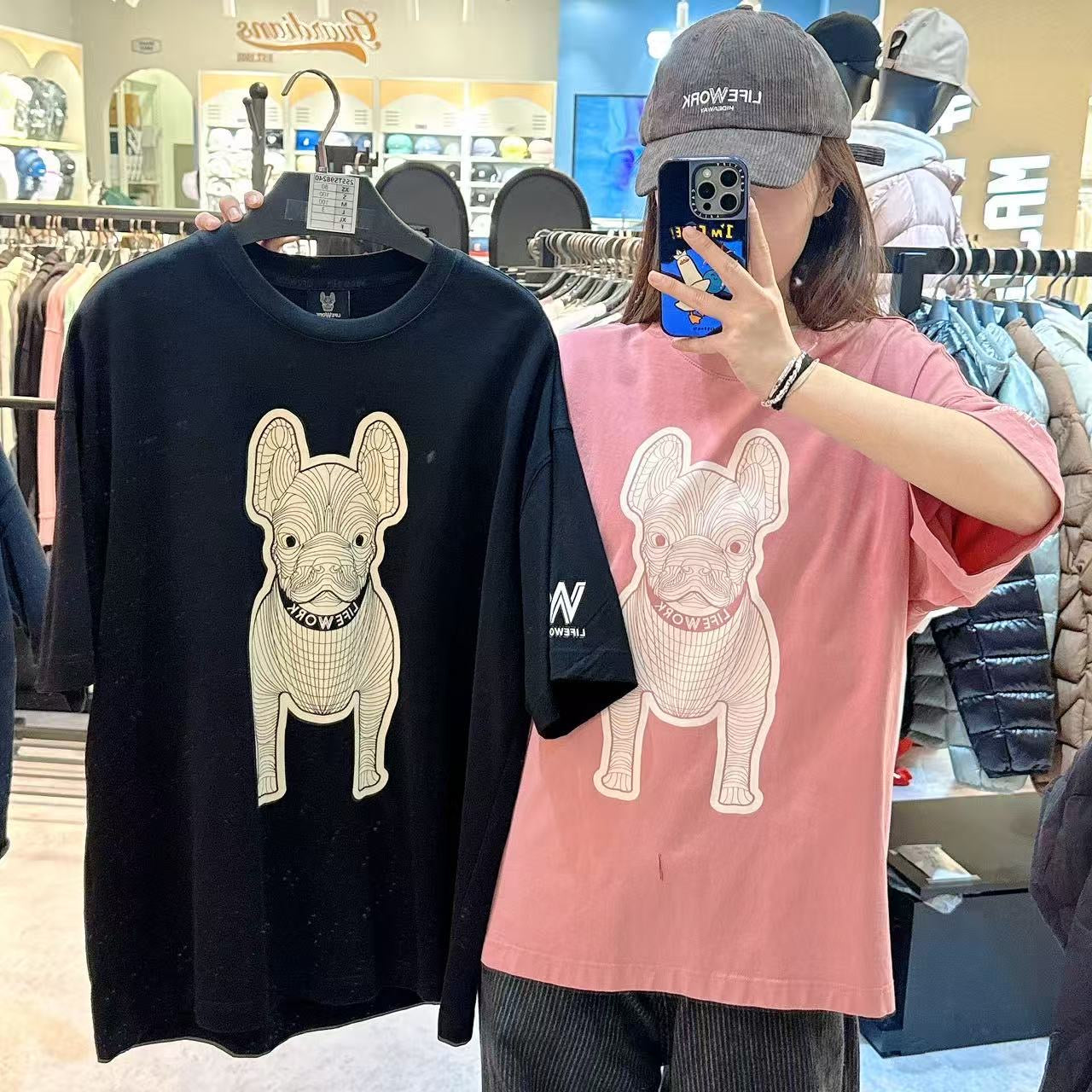 韓國 LifeWork Silk Radok Print Short Sleeve T-Shirt【LW041】