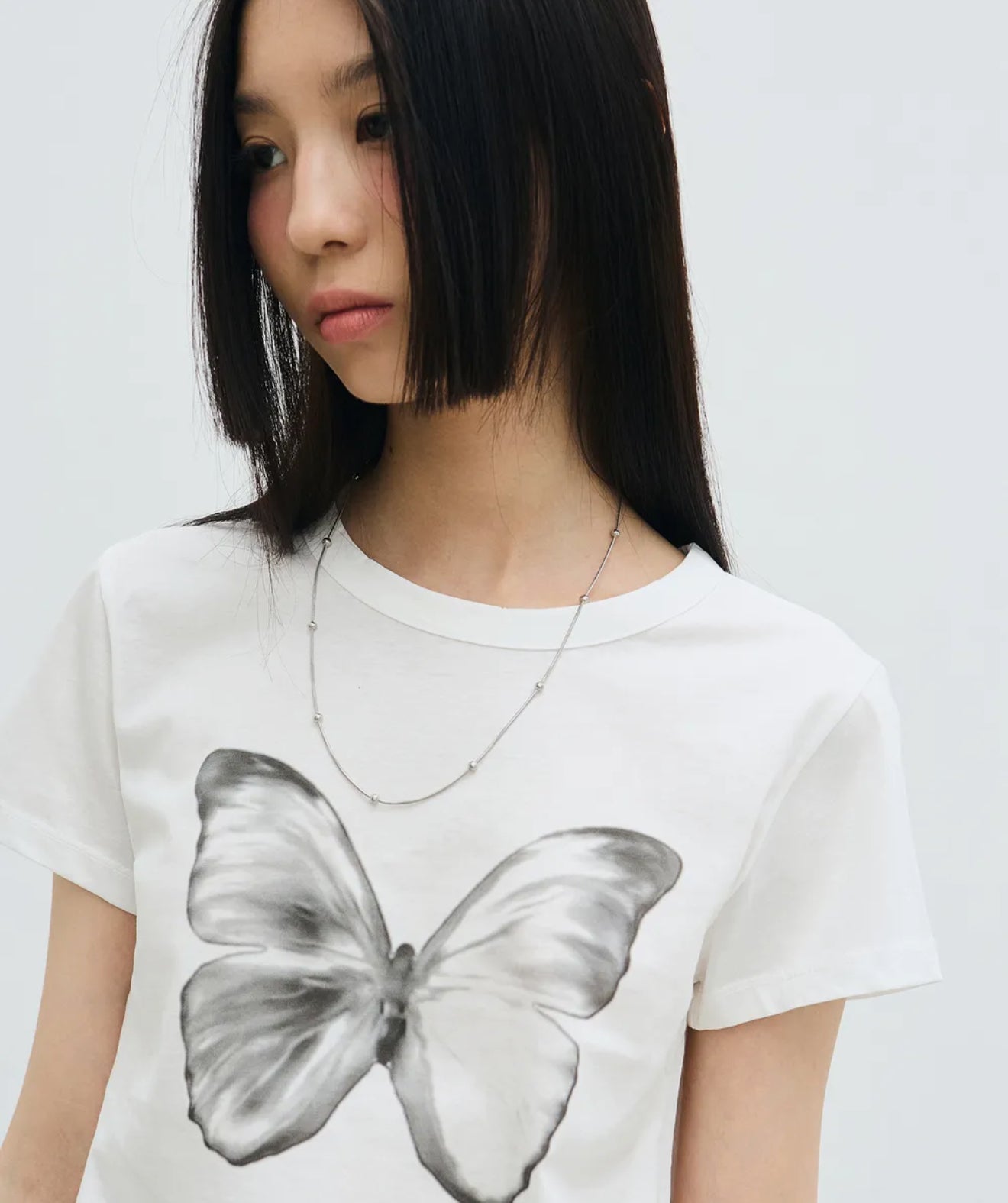 韓國 Nick Nicole Butterfly Soft Coloring Crop Top【KR006】