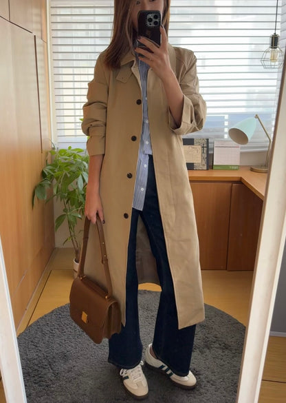 韓國直送 - Classic Chic Long Trench Coat