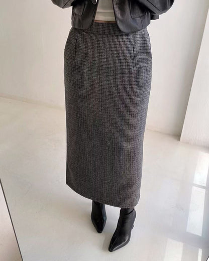 韓國 HowLuk 牛仔裙 刷薄毛  (冬季款)【H361】