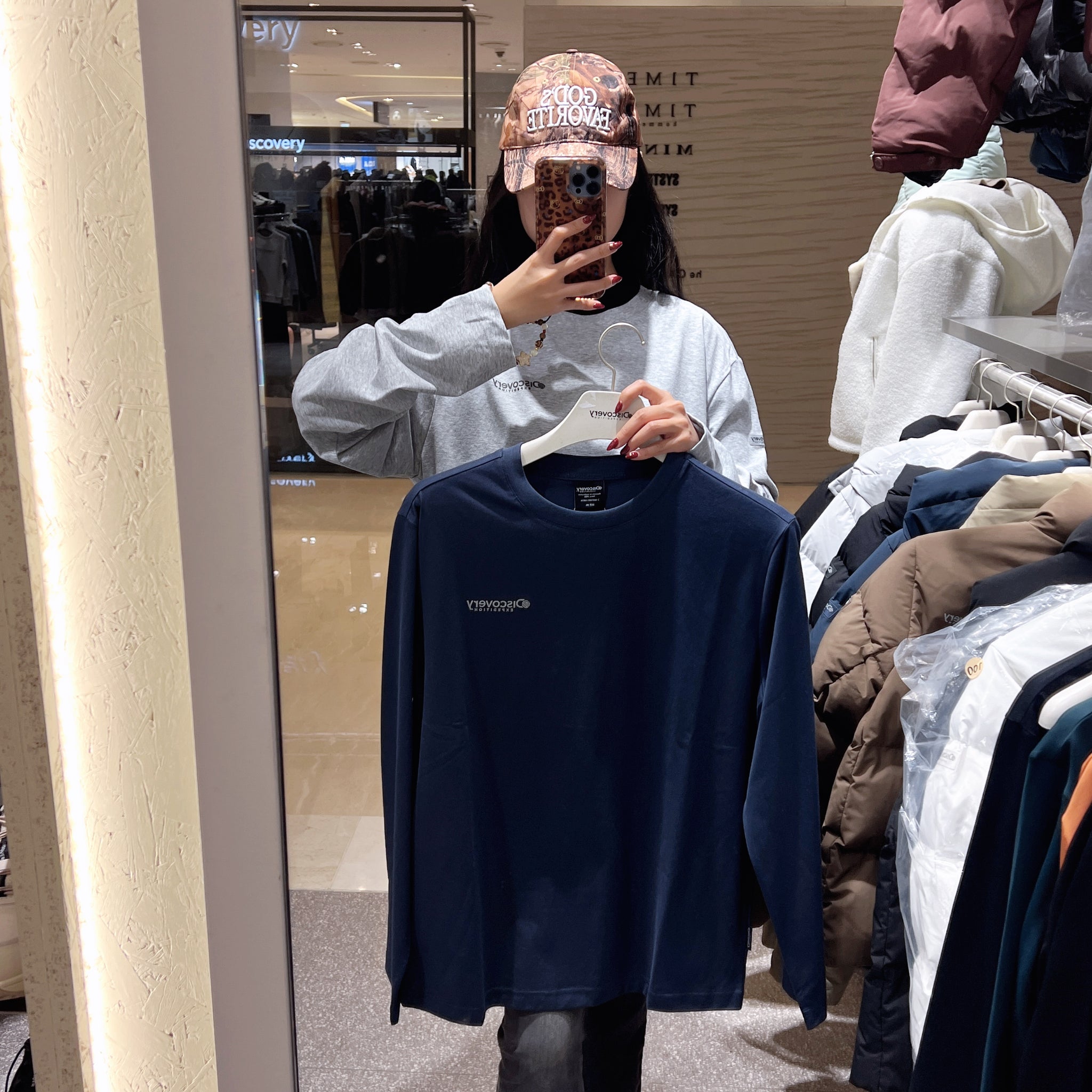 韓國 Discovery Men's Denver Sorona Warm Long Sleeve T-Shirt【DY099】