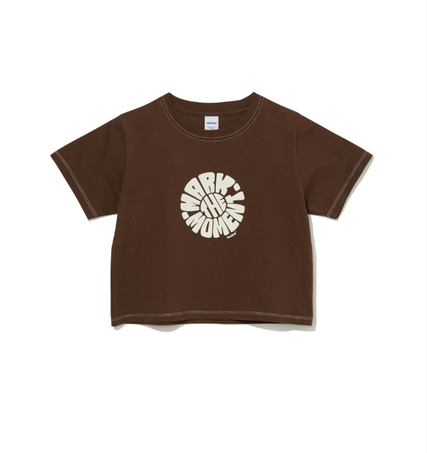 韓國 Markm Women's Round Graphic Crop T-Shirt【MA161】