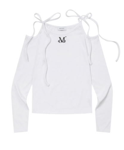 韓國 Mucent Neki Ribbon Off Shoulder T【MU180】