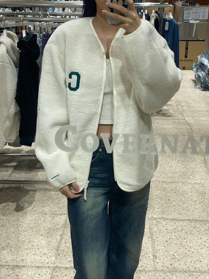 韓國 Covernat C Logo Caraless Sherpa Jacket【CO016】 - STT Mall HK 靚太網購