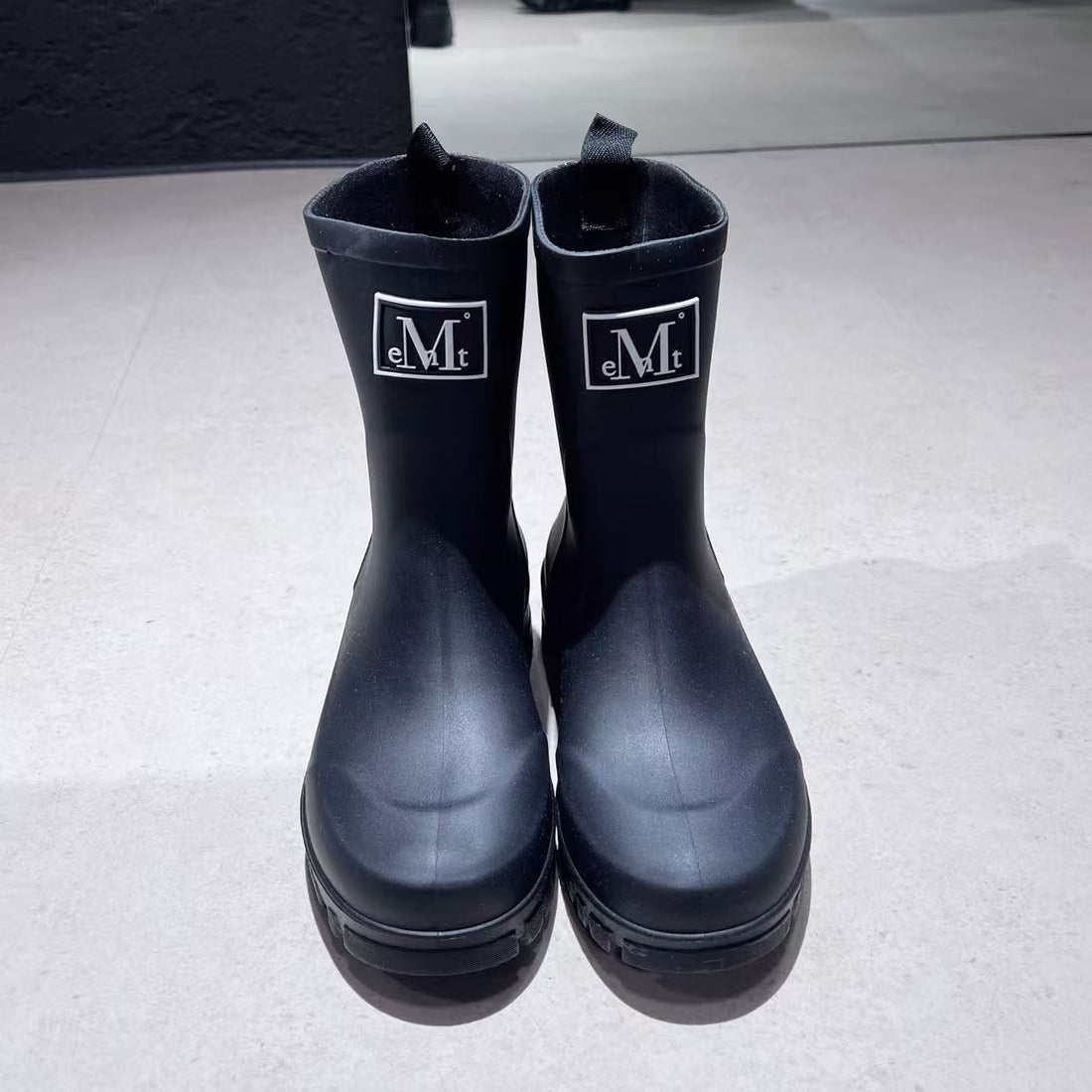 韓國 Mucent Badel Rubber Patch Middle Rain Boots【MU154】