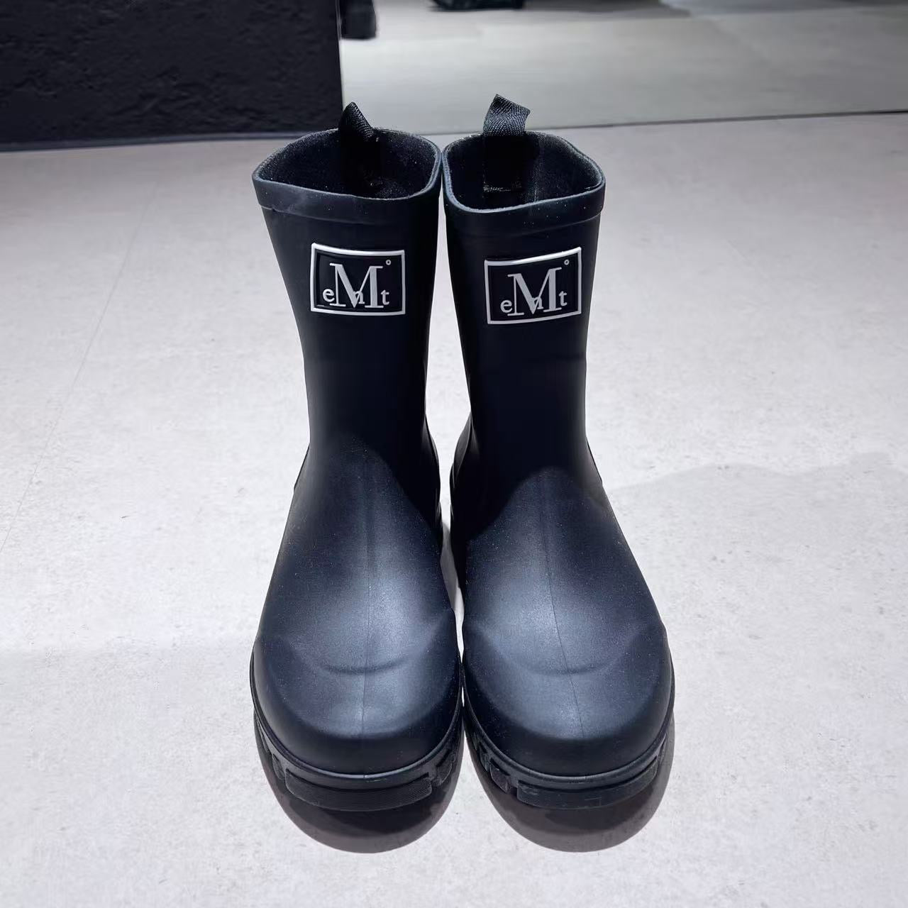 韓國 Mucent Badel Rubber Patch Middle Rain Boots【MU154】