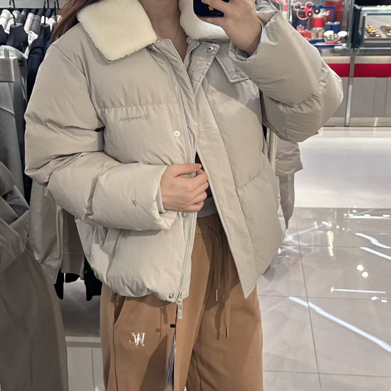 韓國 Snowpeak Women's Collar Buckle Neck Heavy Down Jacket (鴨絨)【SN065】