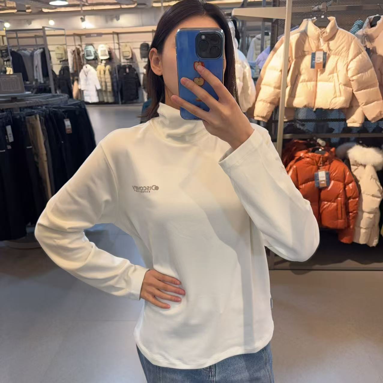 韓國 Discovery Men's Turtleneck Long Sleeve T-Shirt【DY213】