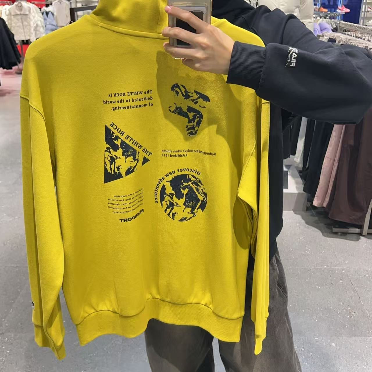 韓國 FILA White Rock Snap Hoodie【FA037】