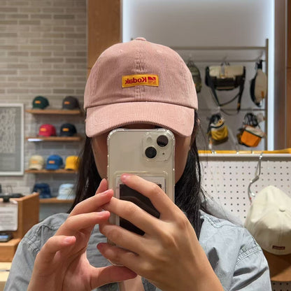 韓國 Kodak Signature Fit Corduroy Ball Cap【KK031】