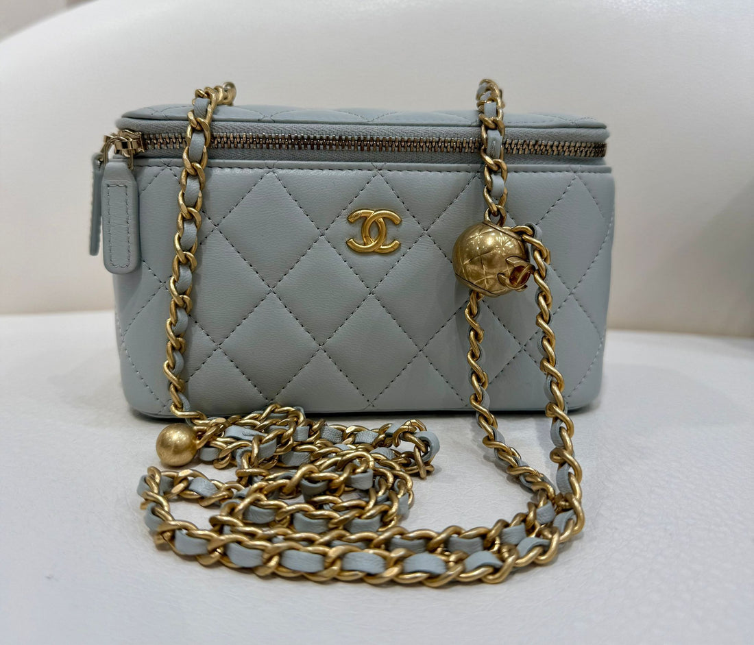 二手 CHANEL金波長盒子  訂金 $500 總售價 $18380【JS570】