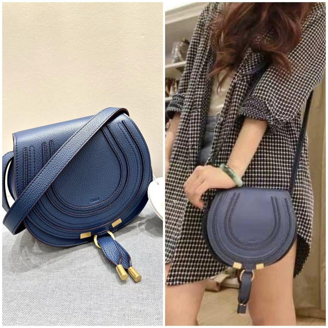 ChloeSmall Marcie Saddle Crossbody Bag 【YS83】
