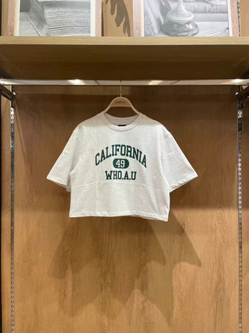 韓國 Who.A.U California Crop T-shirt【WA140】