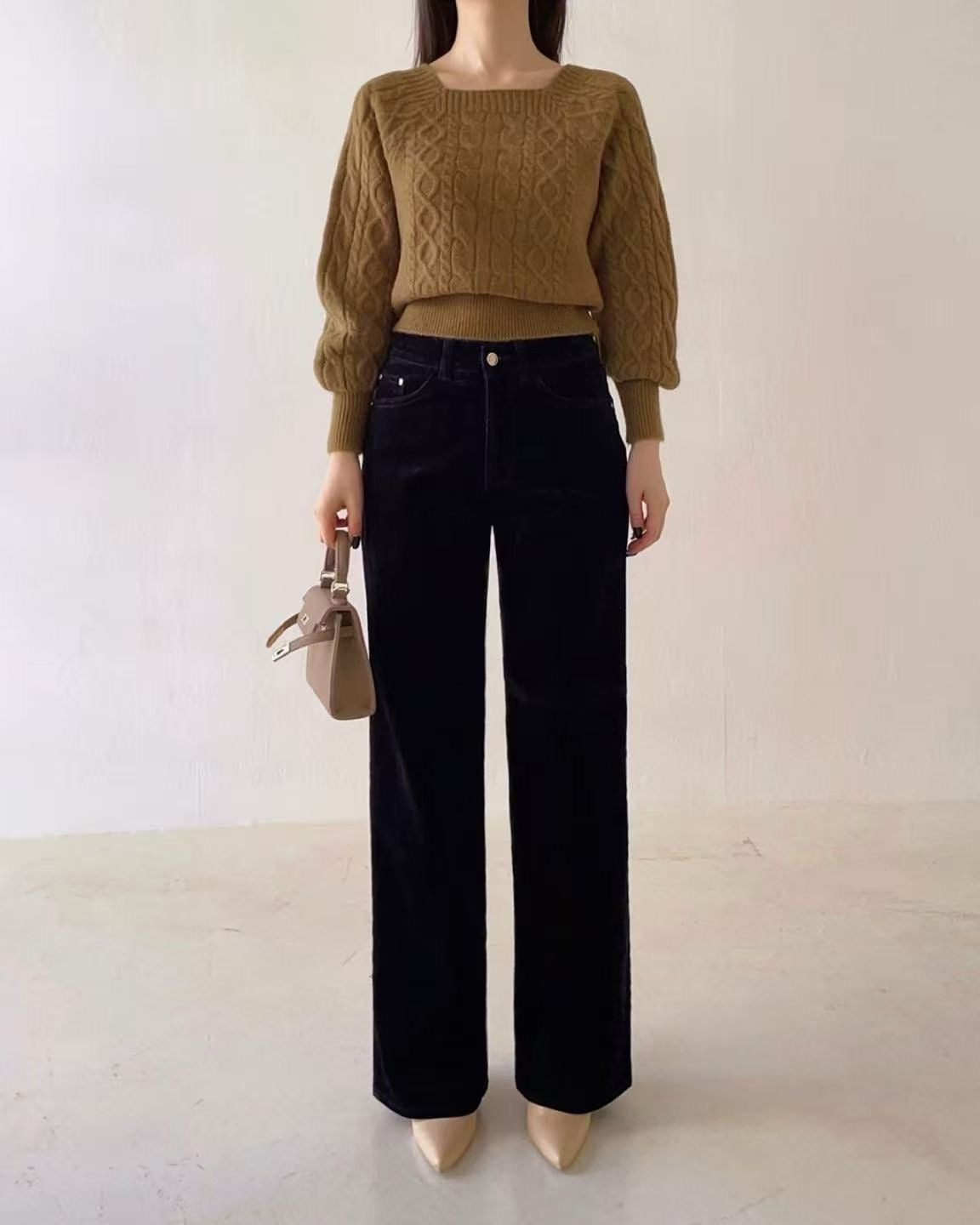 韓國 HowLuk 牛仔褲 刷薄毛  (冬季款)【H2554】