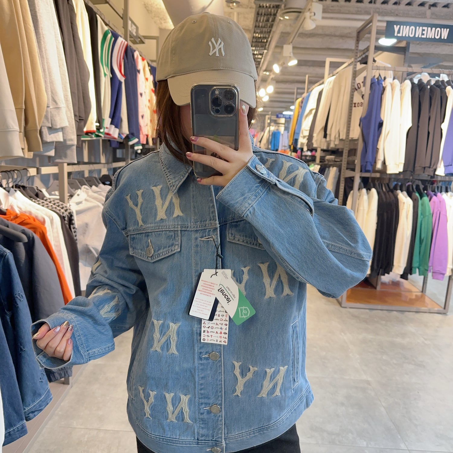 韓國 MLB Basic Multi Logo Denim Jacket【MB179】