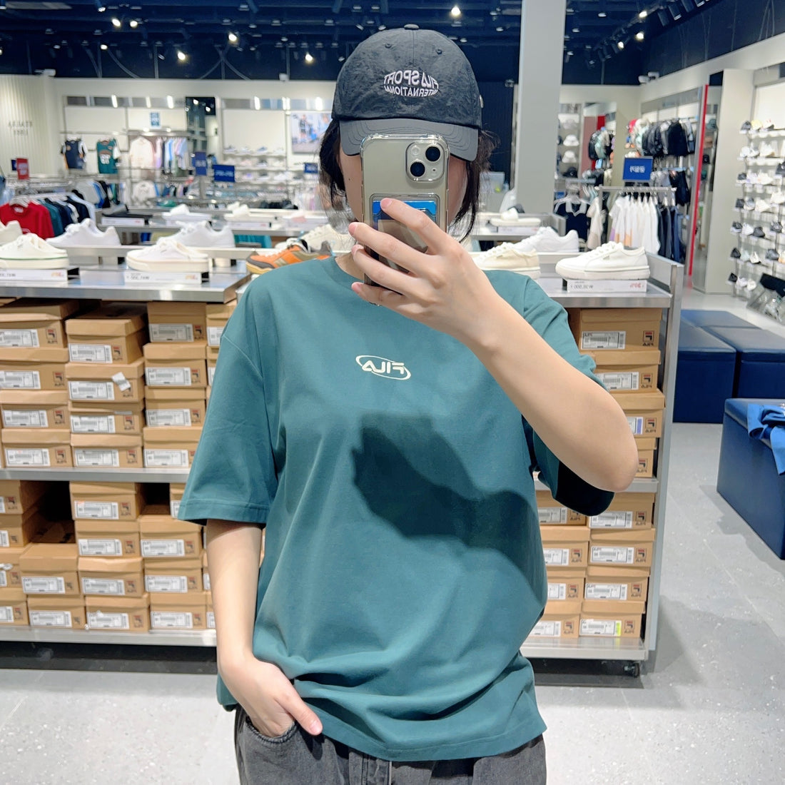 韓國 FILA Cotton Blend Small Logo Short Sleeve T-Shirt【FA304】