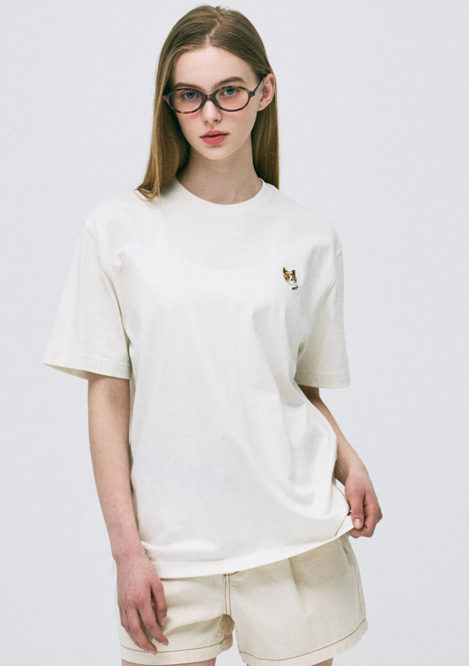 韓國 Nerdy Handsome Cat Wappen S/S T-Shirt【NY018】