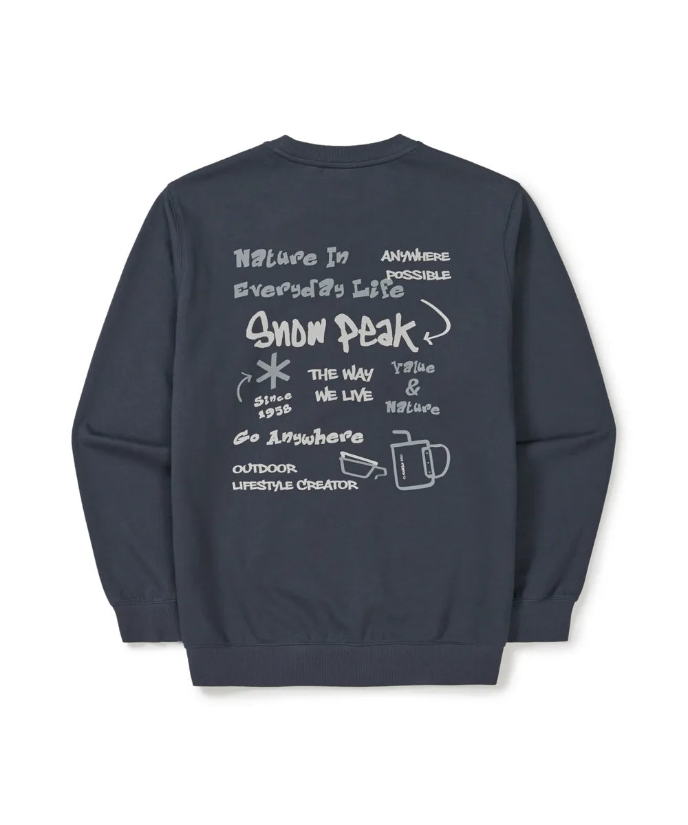 韓國 Snowpeak Doodle Graphic Sweatshirt【SN093】