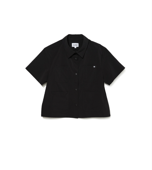 韓國 Markm Women's Nylon Pocket Short Sleeve Shirt【MA169】
