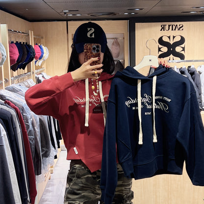 韓國 Satur Natural Saturday Crop Hoodie【SR226】
