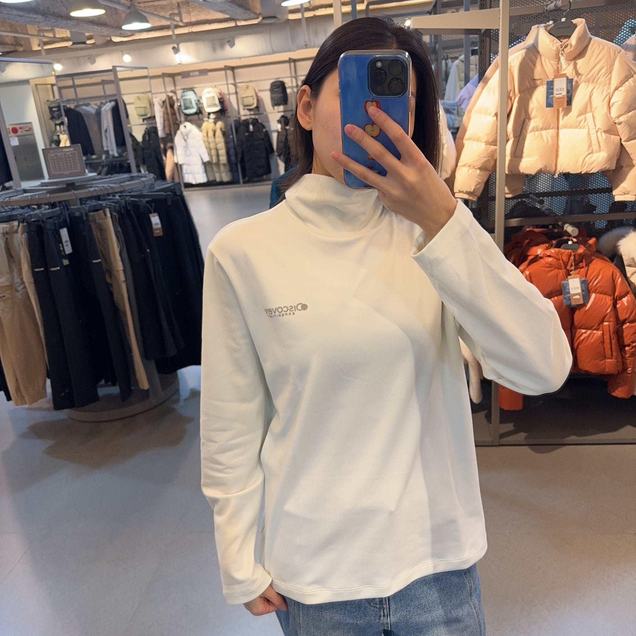 韓國 Discovery Men's Turtleneck Long Sleeve T-Shirt【DY213】