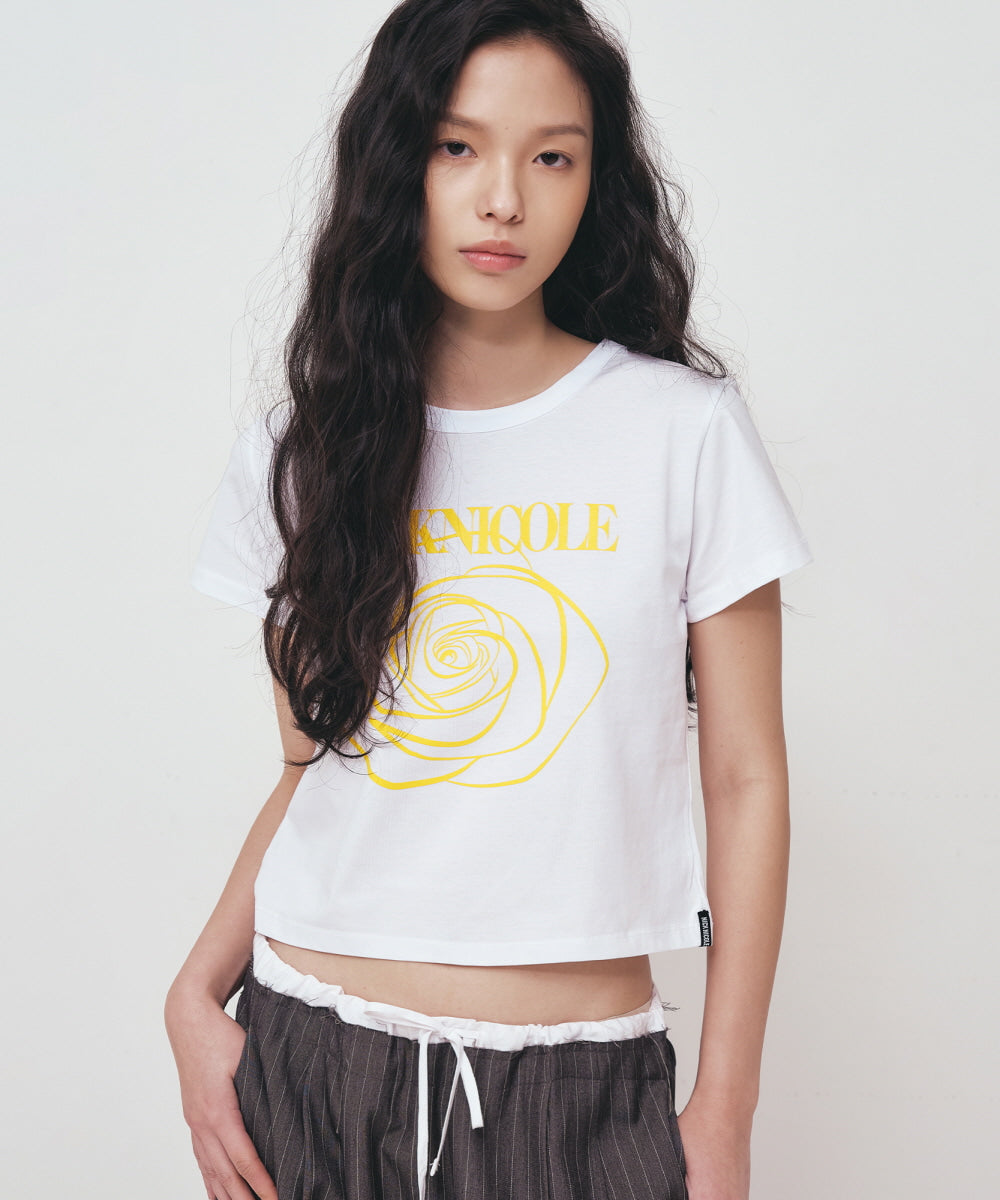 韓國 Nick Nicole Rose Signature Crop Top【NK024】