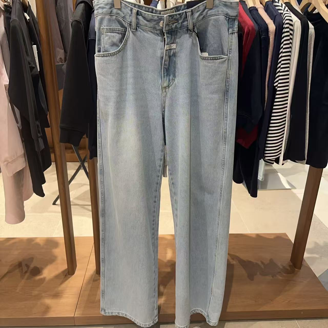 韓國 Marithe Francois Girbaud M High Straight Denim Pants Light Blue【MF734】