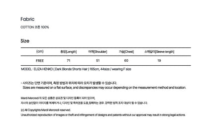 韓國 Mardi Mercredi Unisex Tshirt Monsieur With Logo【MM204】