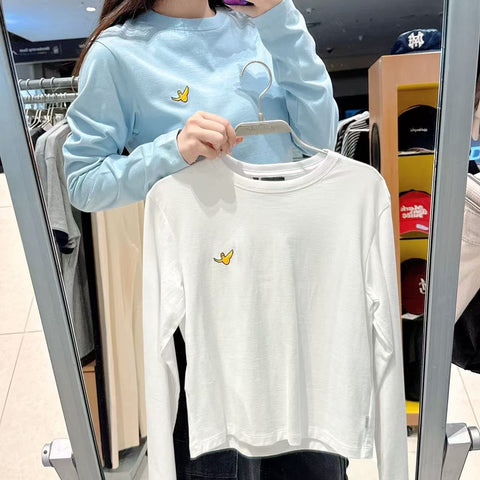 韓國 Mark Gonzales Angel Logo Women's Crop Long Sleeve T-Shirt【MG157】