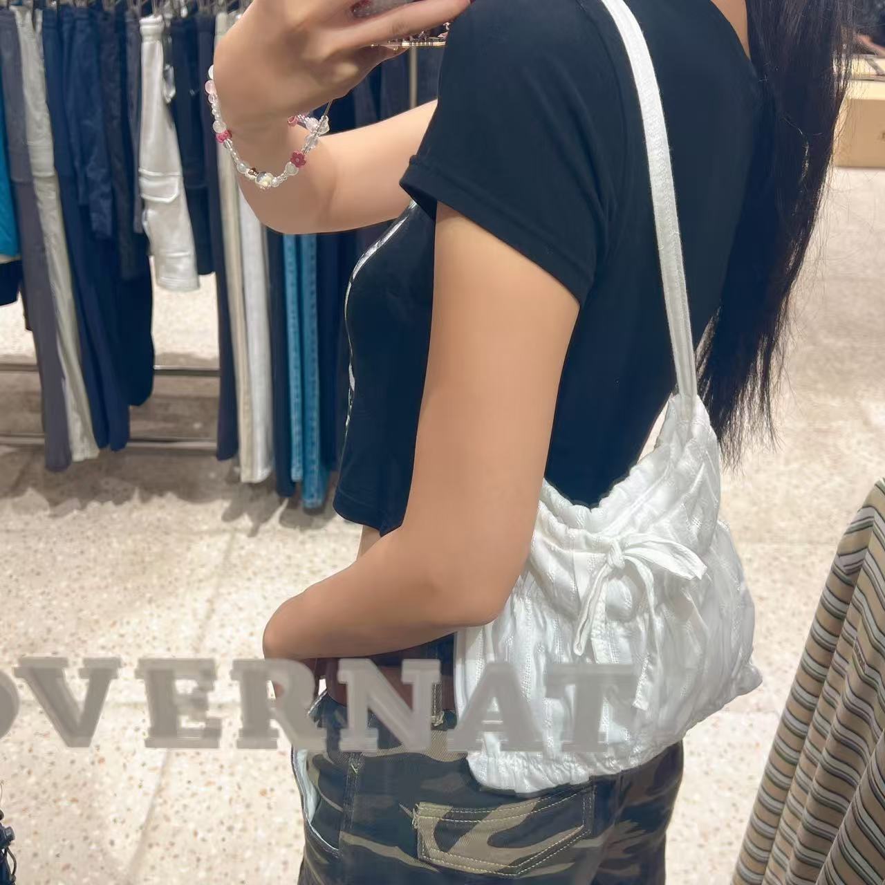 韓國 Covernat Cloverheart Lace Mini Tote Bag【CO009】