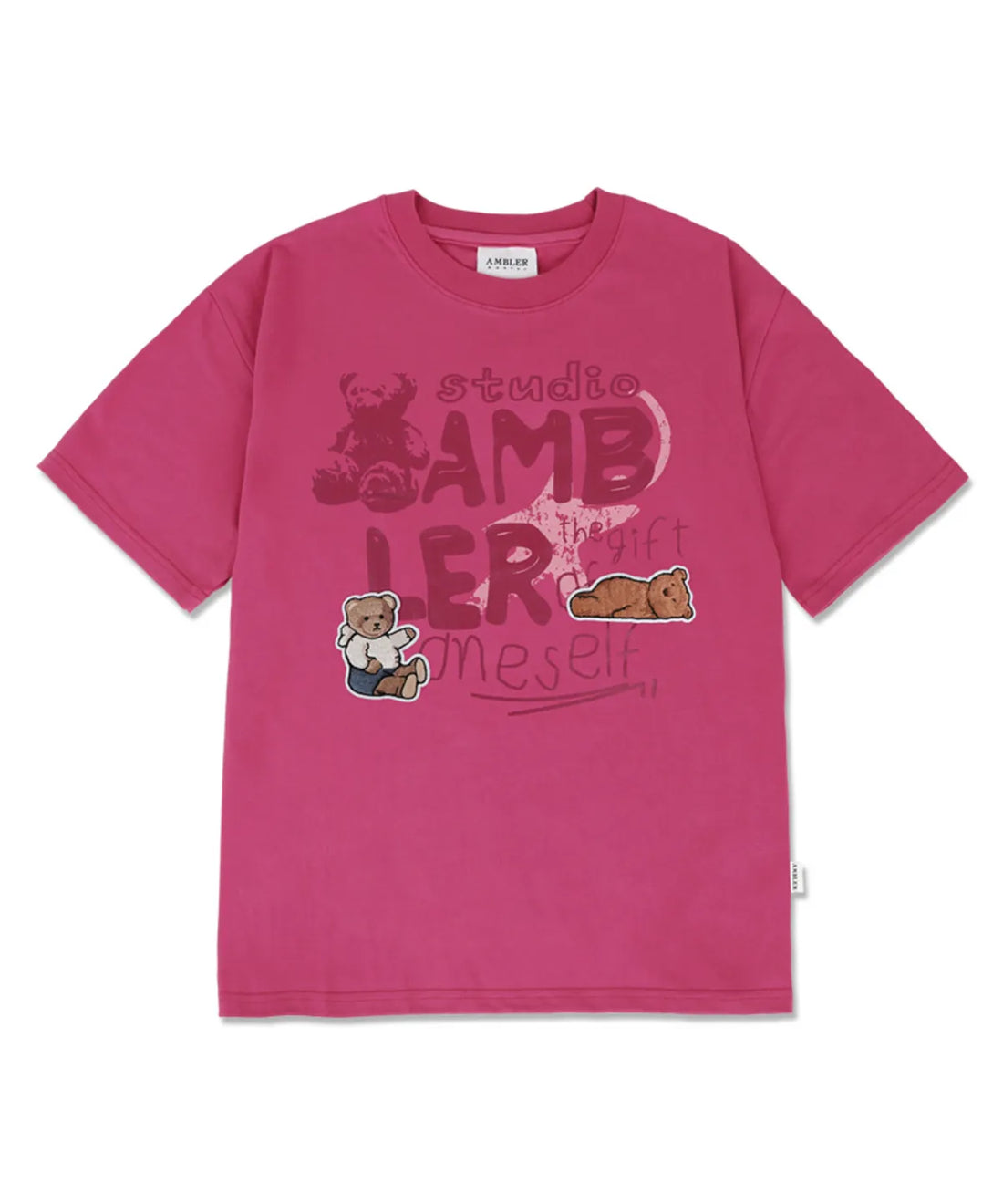 韓國 Ambler Bear Patch Overfit T-Shirt【AR049】