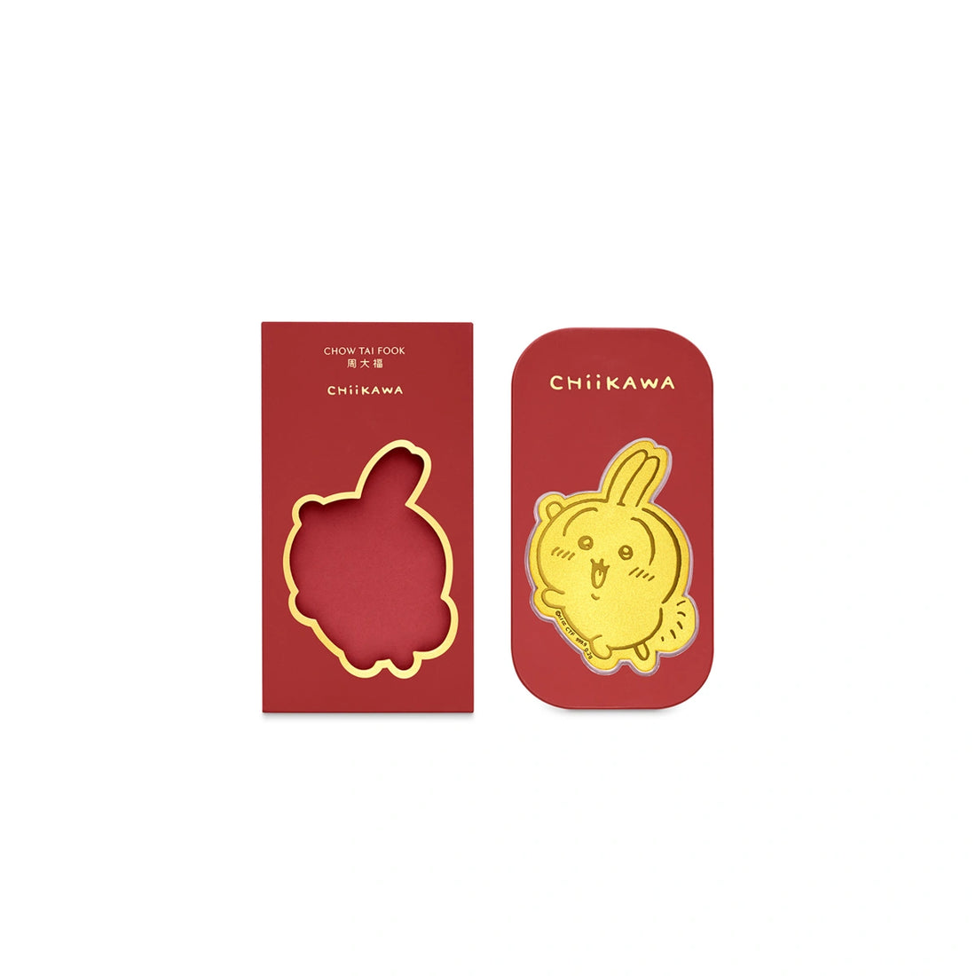 香港周大福 x Chiikawa 兔兔999.9黃金工藝精品金章連利是封 【CT006】