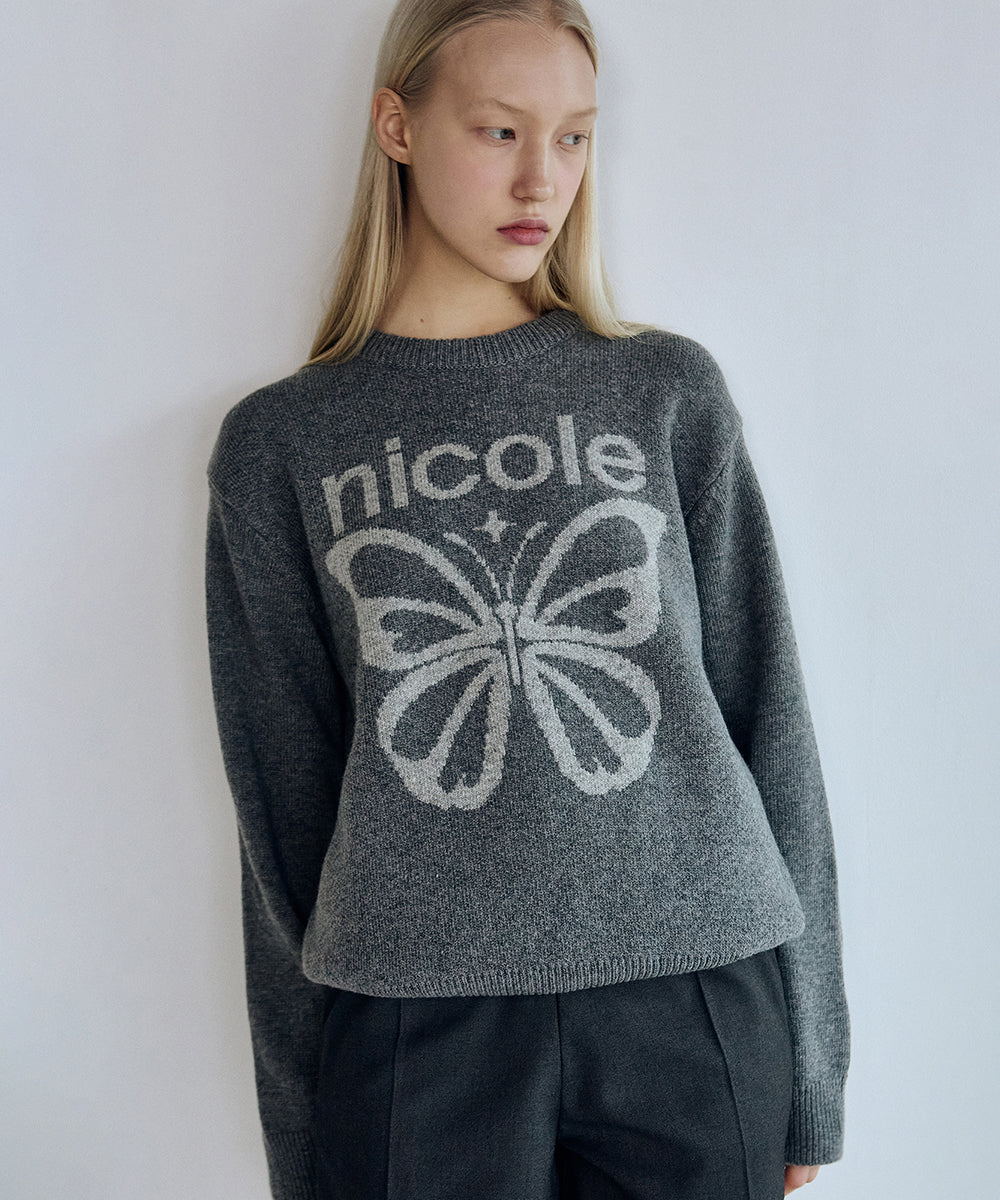 韓國 Nick Nicole Cashmere Butterfly Star Pullover 【NK023】