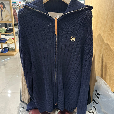 韓國 Satur Faro Boucle Knit Zip-up【SR048】