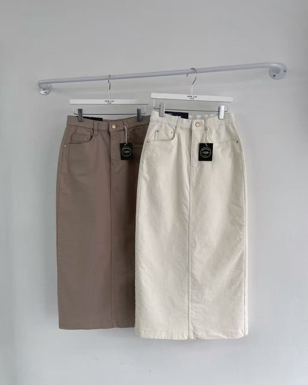 韓國 HowLuk 牛仔裙 刷薄毛  (冬季款)【H268】