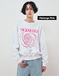 【現貨】韓國 Nick Nicole Rose Printing Sweatshirt【NN005】