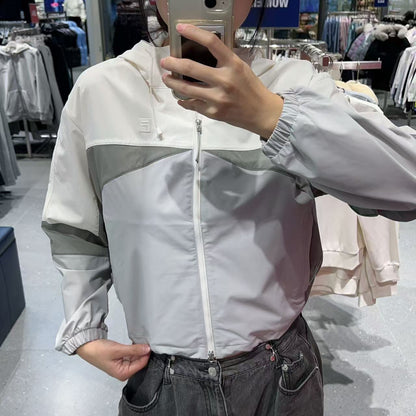 韓國 FILA Color Block Hooded Windbreaker【FA051】