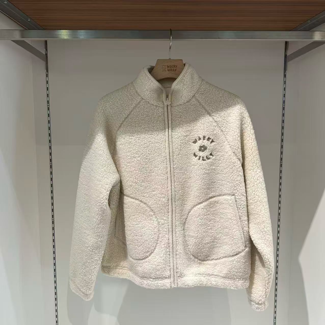 韓國 Wacky Willy Women's Shearling Zip-Up Blouson【WW099】