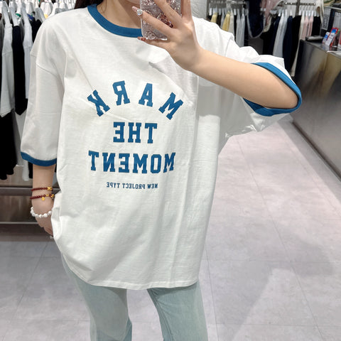 【現貨】韓國 Markm SLOGAN GRAPHIC RINGER T-SHIRT【MA088】