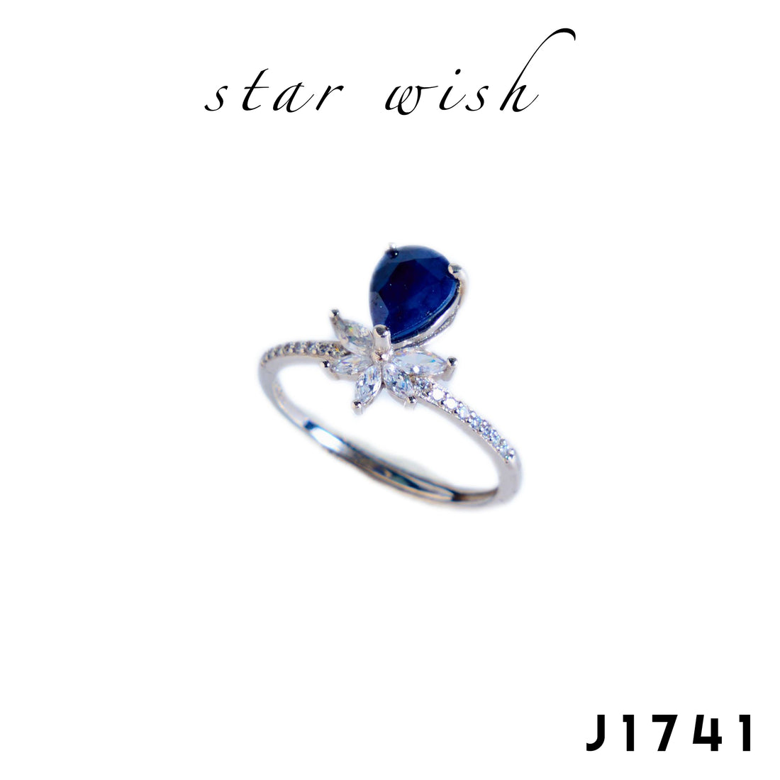 Star Wish S925銀 藍寶石戒指 J1741【SS494】