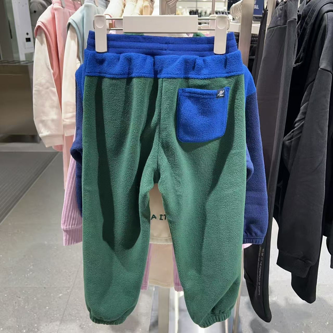 韓國 FILA Kids TOD Color Block Fleece Hoodie Set【FA088】