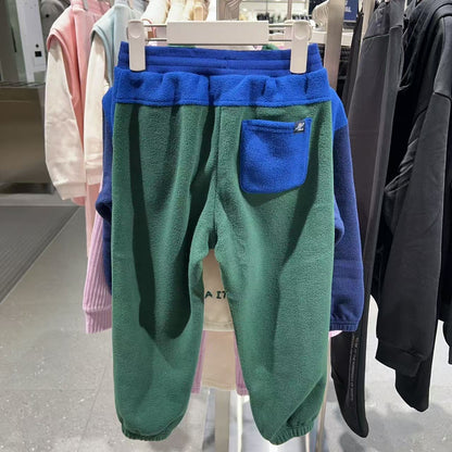 韓國 FILA Kids TOD Color Block Fleece Hoodie Set【FA088】