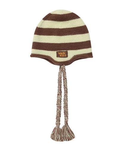韓國 Wacky Willy Striped Tassel Beanie【WW076】
