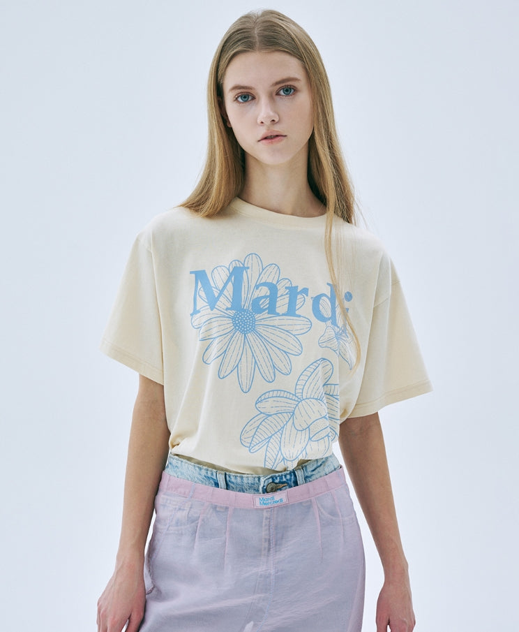 韓國 Mardi Mercredi TSHIRT TRIPLE FLOWER【MM041】