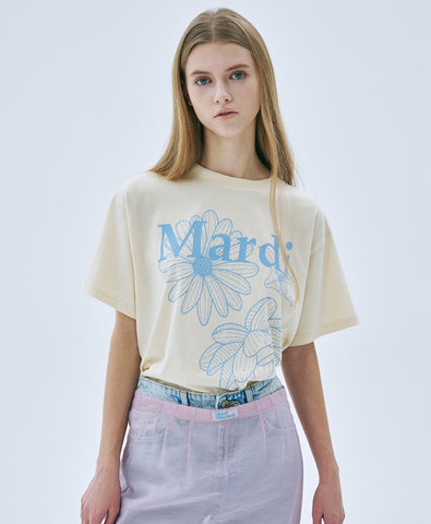 韓國 Mardi Mercredi TSHIRT TRIPLE FLOWER【MM041】