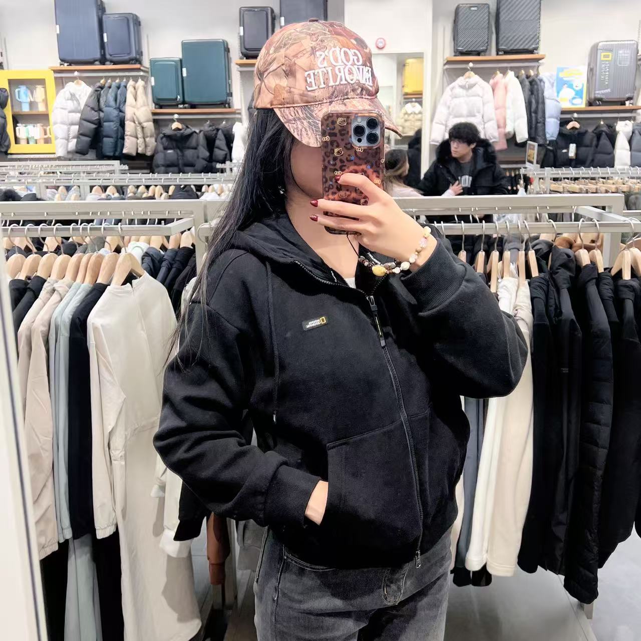 韓國 National Geographic Women's Maiden Fleece Hooded Zip-Up【NG213】