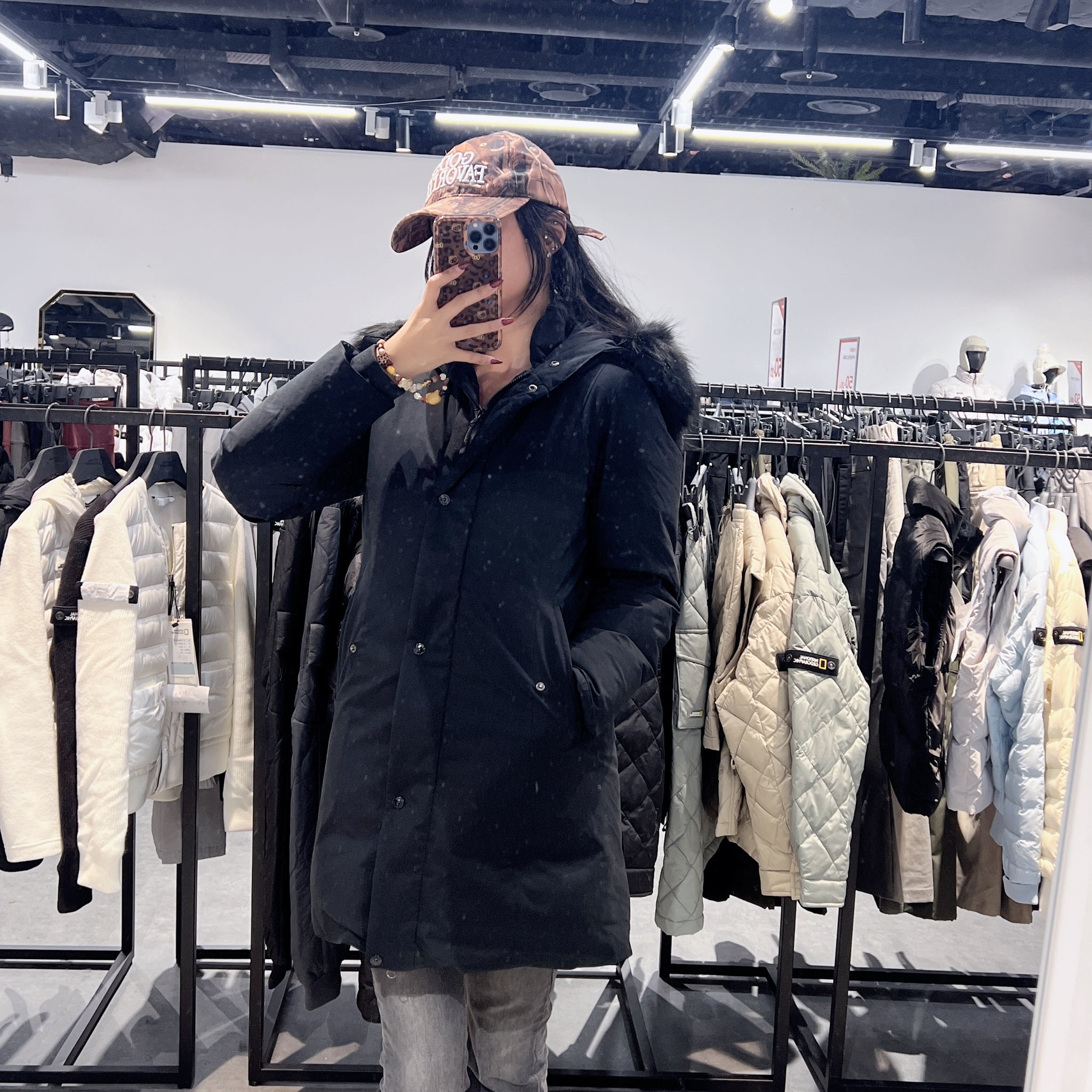 韓國 National Geographic Women's Walrus Fur Trimmed Long-Length Goose Down Jumper (鵝絨)【NG085】