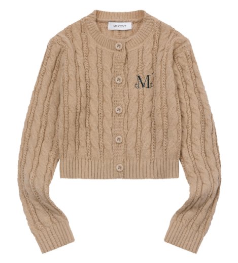韓國 Mucent Vester Crop R-Neck Knit Cardigan【MU185】